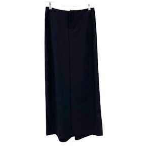 Y2K Vince Skirt Womens 6 Maxi Navy‎ Blue Minimalist Straight Front Zipper